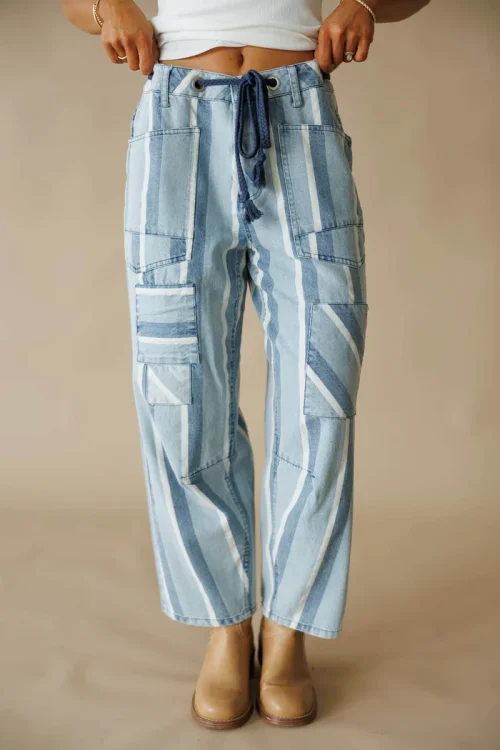 Striped Tapered Barrel Pocket Pant