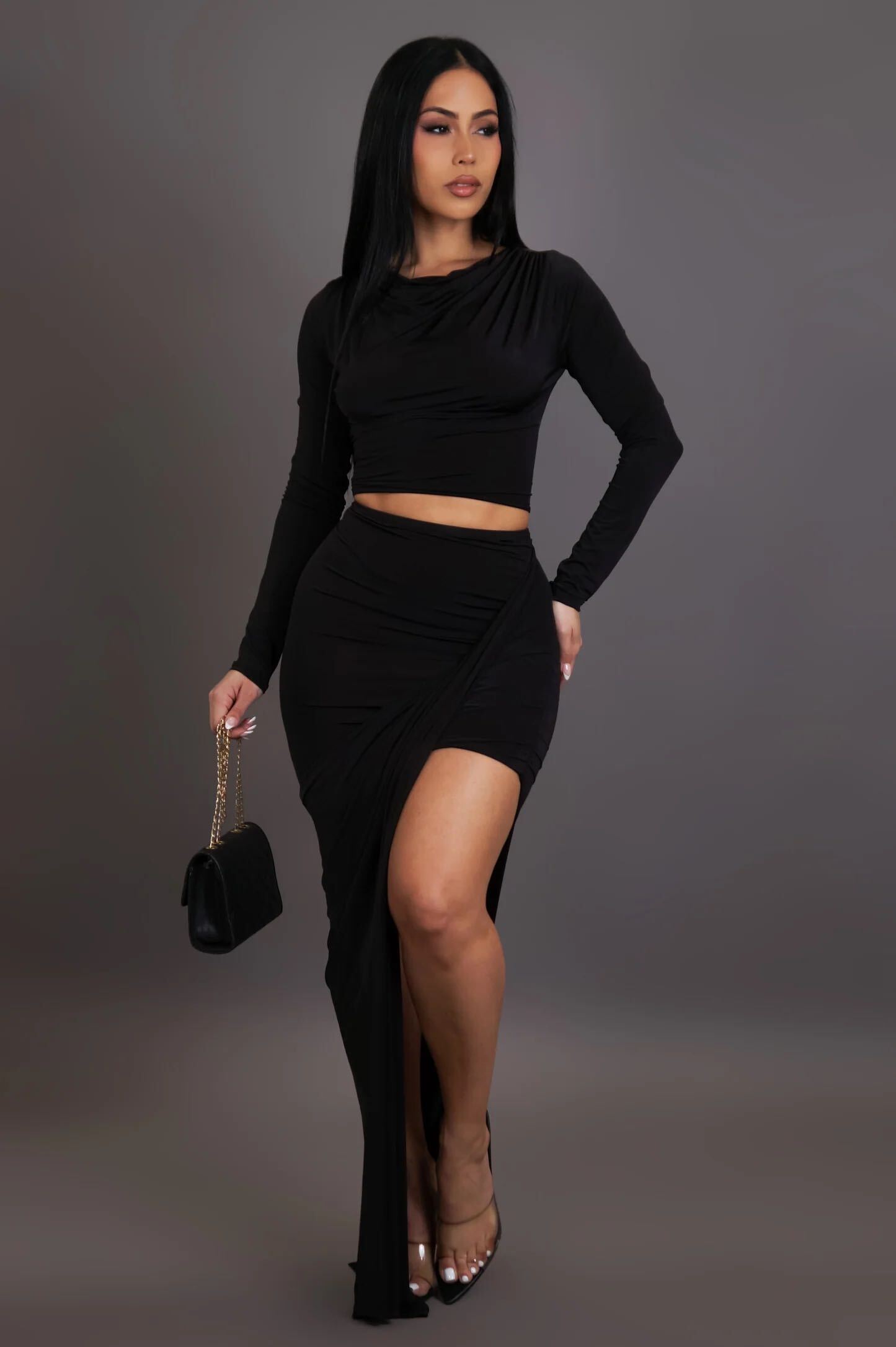 The Noir Desire Skirt Set