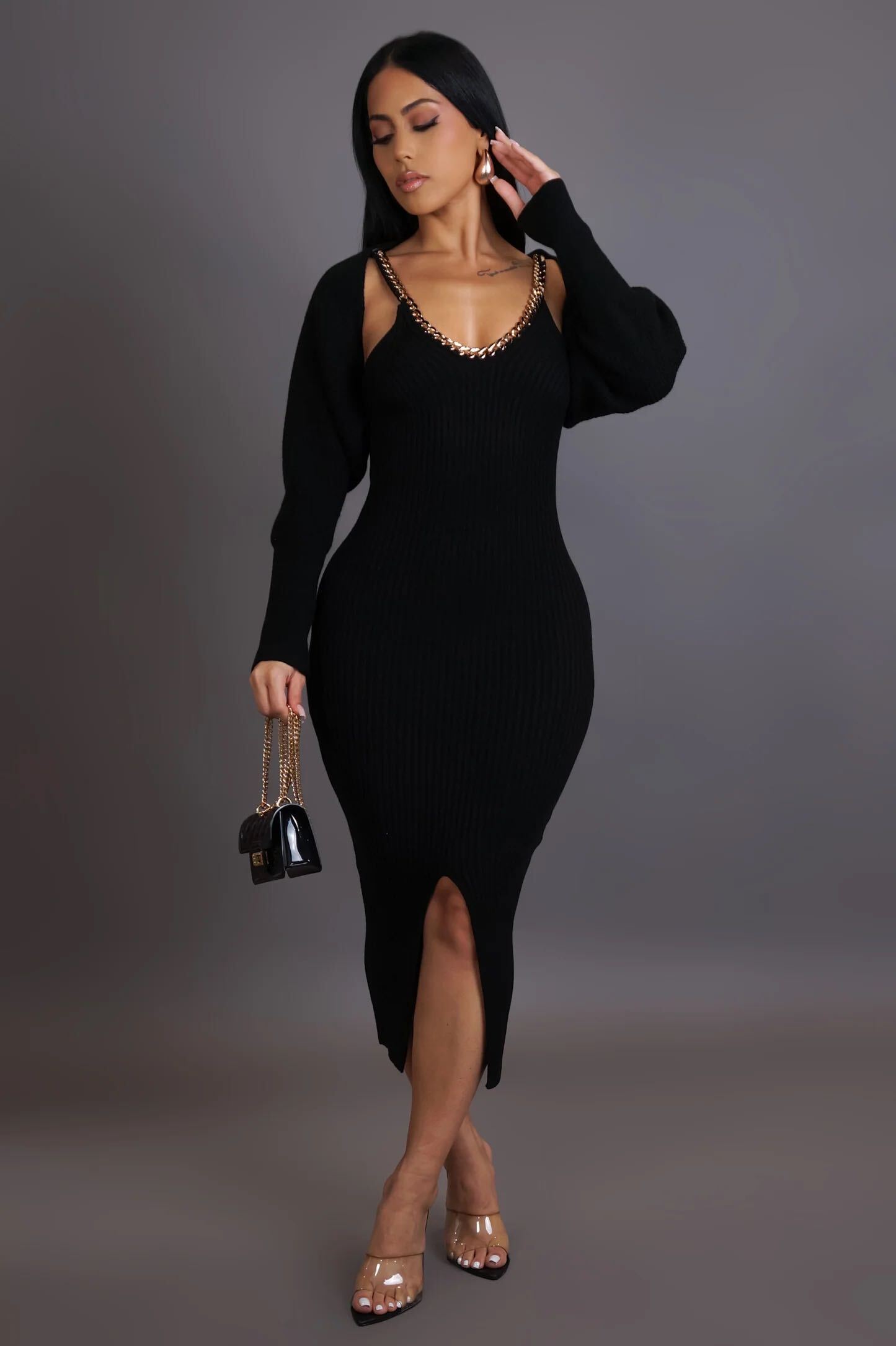 The Midnight Muse Knit Dress