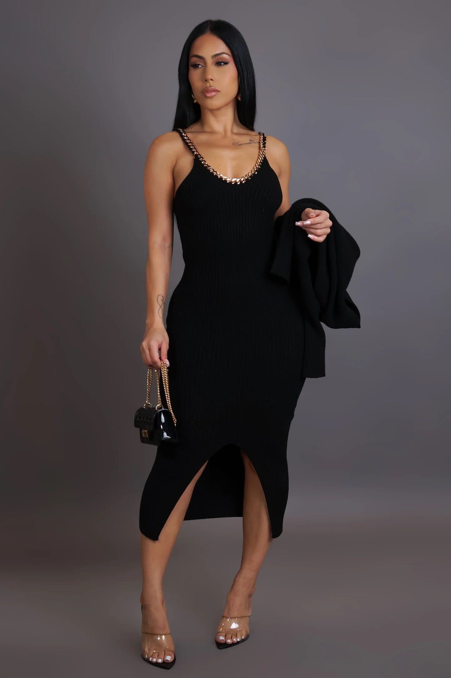 The Midnight Muse Knit Dress - Image 3