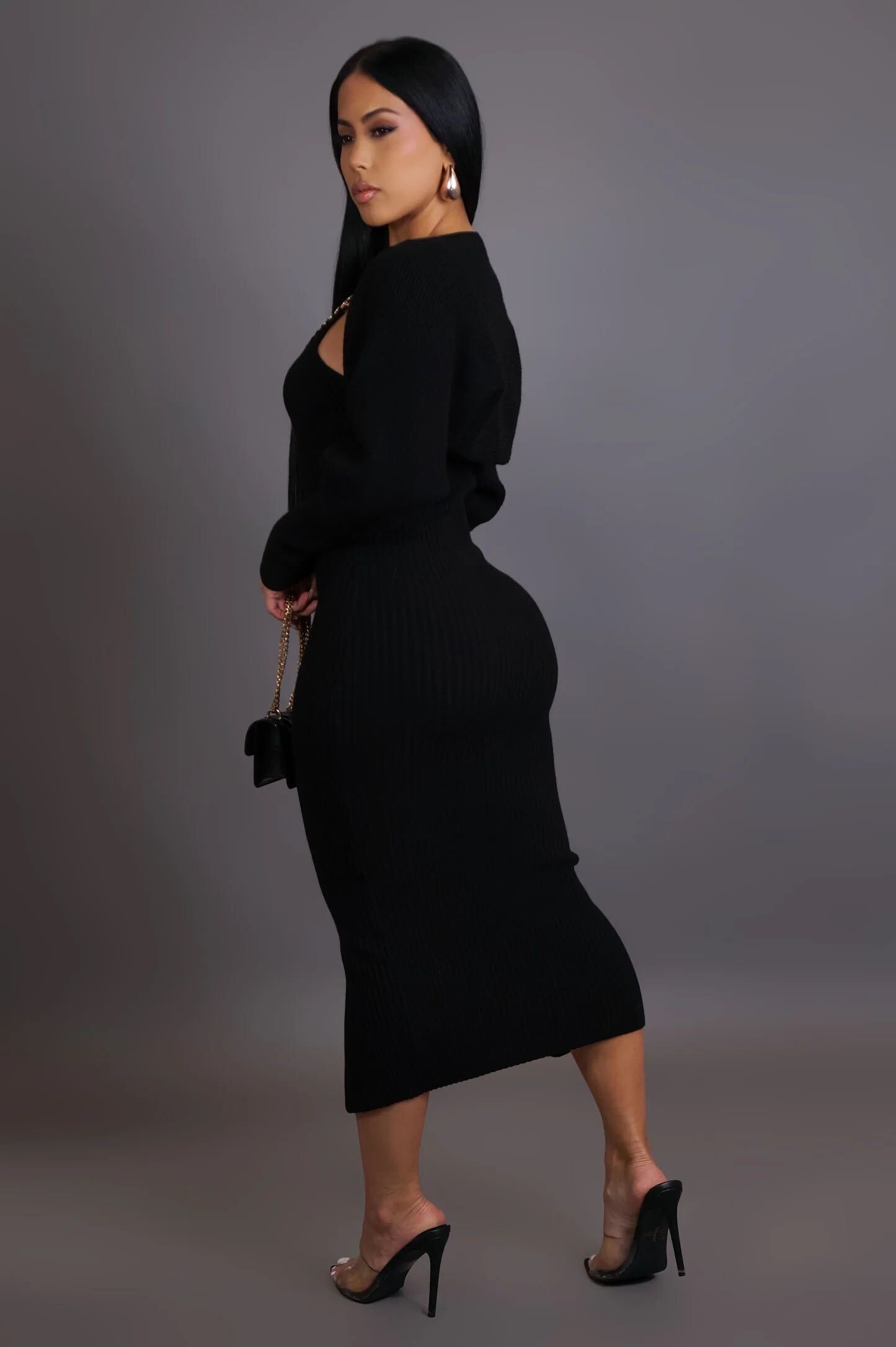The Midnight Muse Knit Dress - Image 2