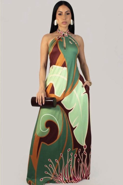 The Emerald Aura Maxi Dress